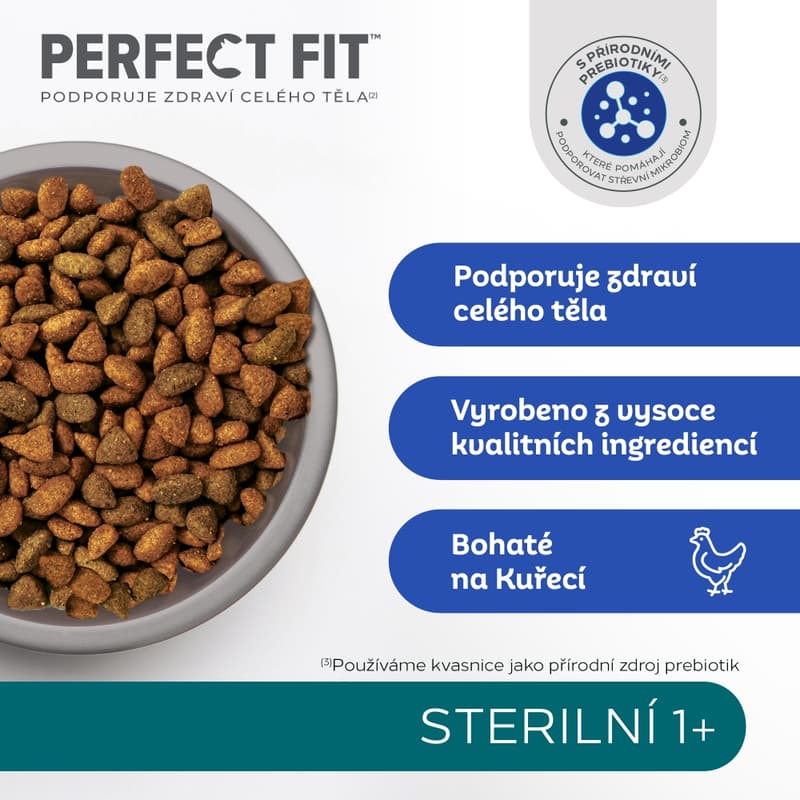 Perfect Fit Sterile Granule pro dospělé kastrované kočky – bohaté na kuře