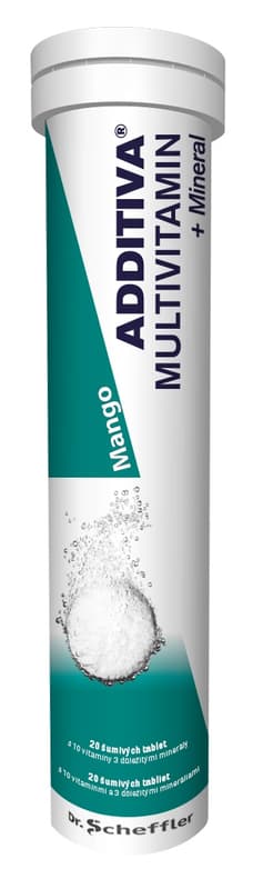 Additiva multivitamín + minerály 20 šumivých tablet Mango