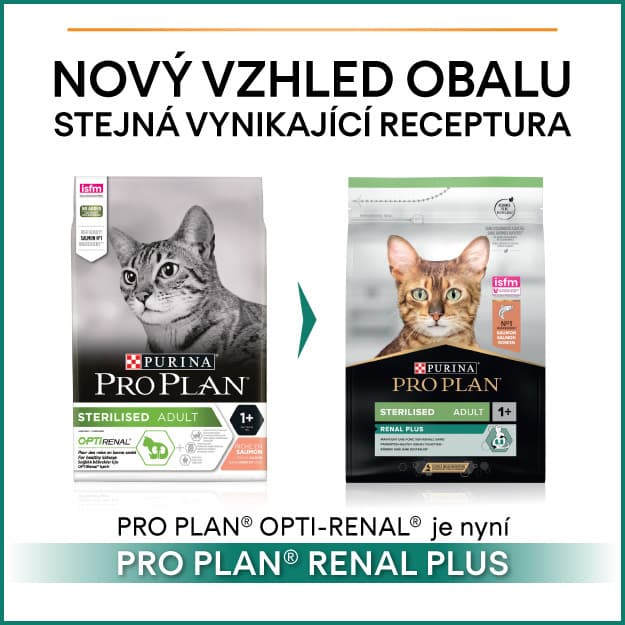 Pro Plan Cat Sterilised Renal Plus losos granule pro kastrované kočky