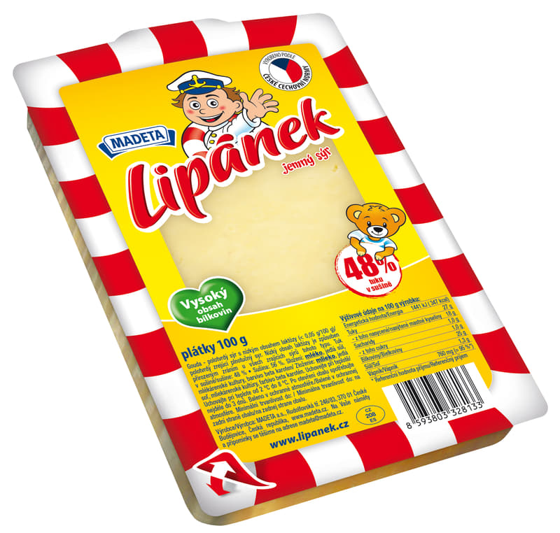 Madeta Lipánek sýr 48% plátky