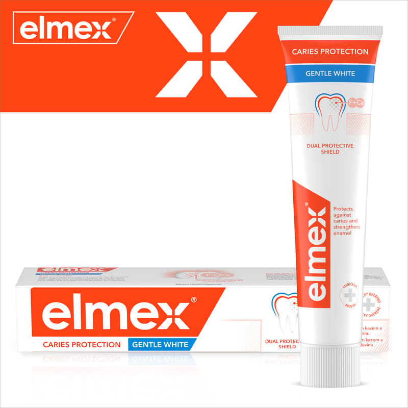 elmex Caries Protection Whitening zubní pasta proti zubnímu kazu