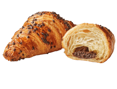 Croissant plněný lískooříškovým krémem
