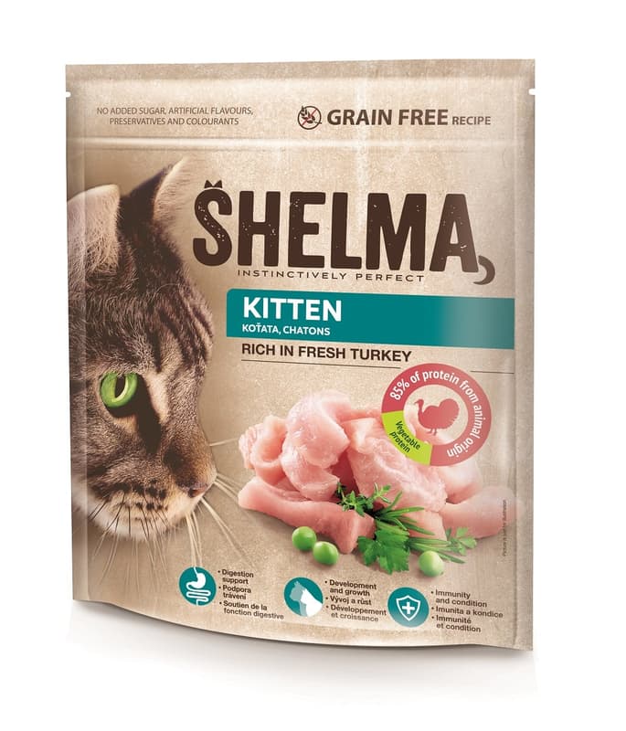 Shelma Mobile MUNIOR granules with fresh turkey meat for kittens