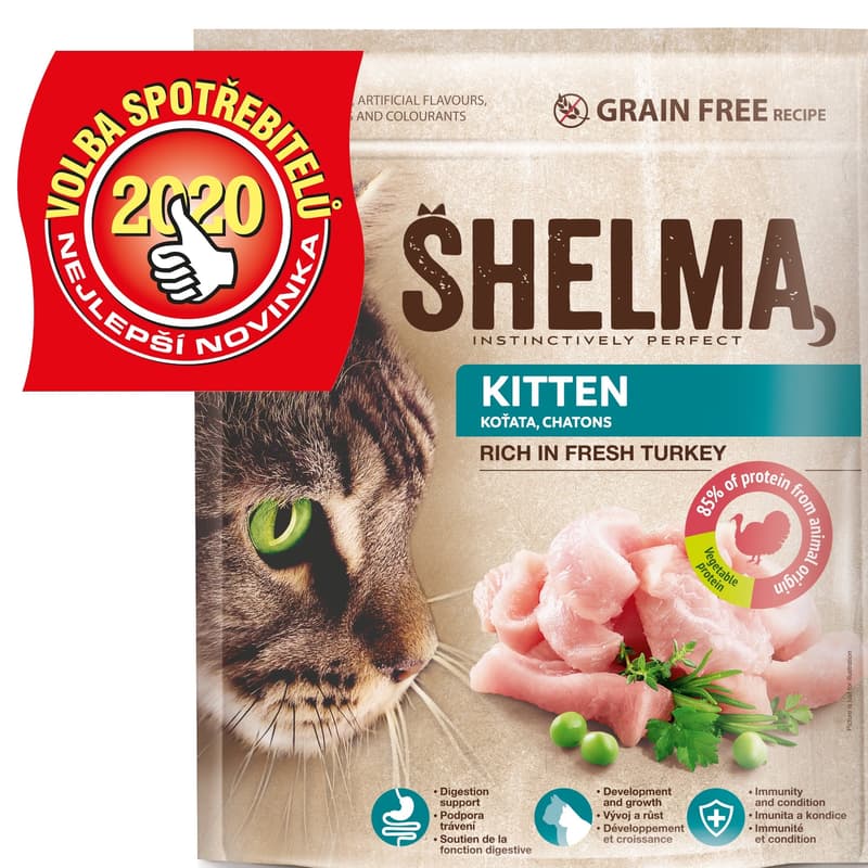 Shelma Mobile MUNIOR granules with fresh turkey meat for kittens