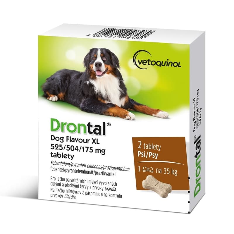 Drontal Dog Flavor XL 525/504 / 175mg tbl