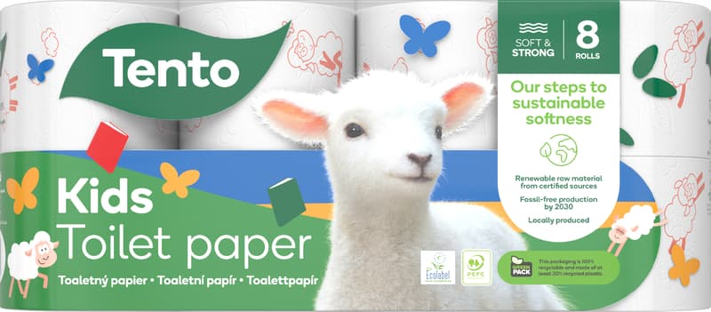 Tento Kids toaletní papír 3vrstvý, 8 ks