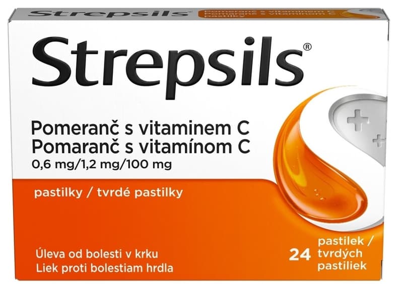 STREPSILS POMERANČ S VITAMINEM C pastilka 24
