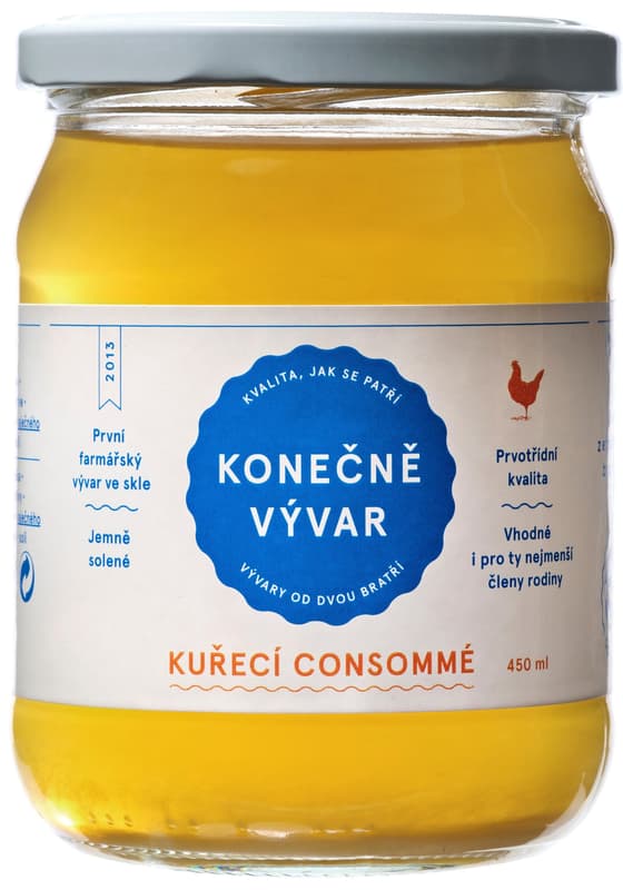 Konečně vývar Finally chicken consommé