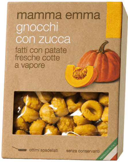 Mamma Emma Pumpkin gnocchi made from fresh potatoes