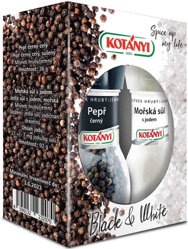 Kotányi Duopack grinders salt and pepper