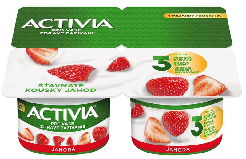Activia Probiotický jogurt jahoda 4×120 g