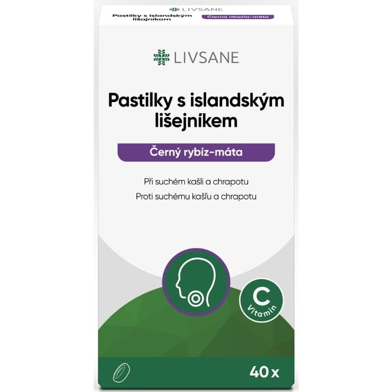 LIVSANE Pastilky s islandským lišejníkem 40ks
