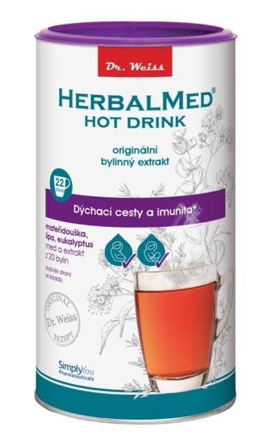 HERBALMED HotDrink Dr.Weiss dých.cesty 180g+vitC