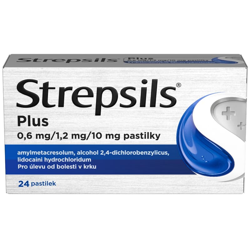 STREPSILS PLUS 0,6MG/1,2MG/10MG pastilka 24
