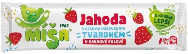Míša Jahoda s tvarohem v kakaové polevě nanuk