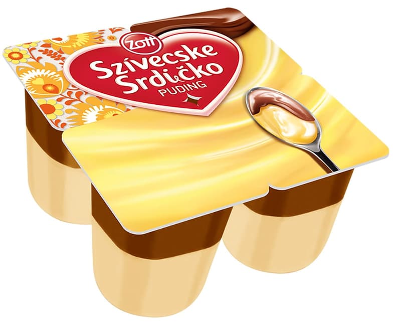 Zott Sweetheart vanilla / chocolate pudding 4 × 125 g