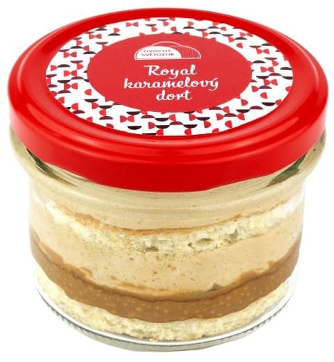 Ovocný Světozor Royal caramel cake in glass