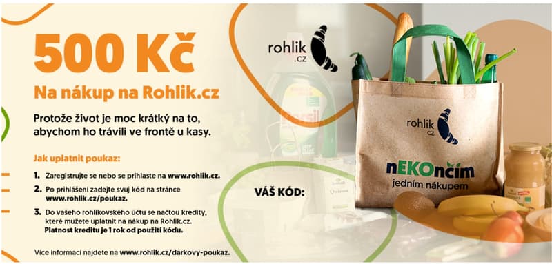 Dárkový poukaz na nákup v hodnotě 500 Kč