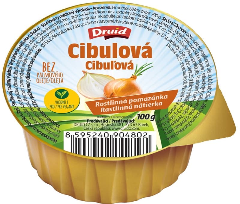 Druid Vegetariánská pomazánka s cibulí