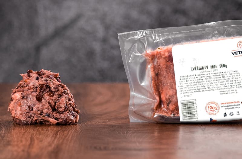 Vetamix Frozen beef barf with fruits and vegetables