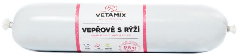 Vetamix Barf sausage pork with rice