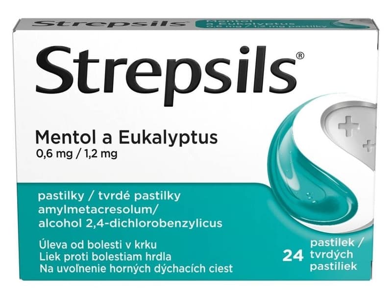 STREPSILS MENTOL A EUKALYPTUS 0,6MG/1,2MG pastilka 24