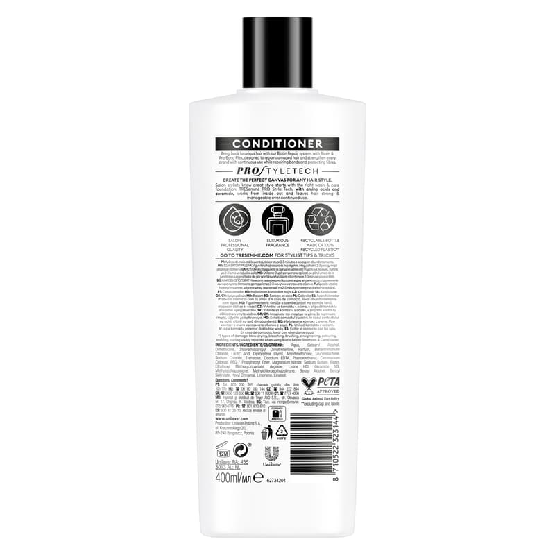 Tresemmé Kondicionér Biotin + Repair 7 na obnovu poškozených vlasů