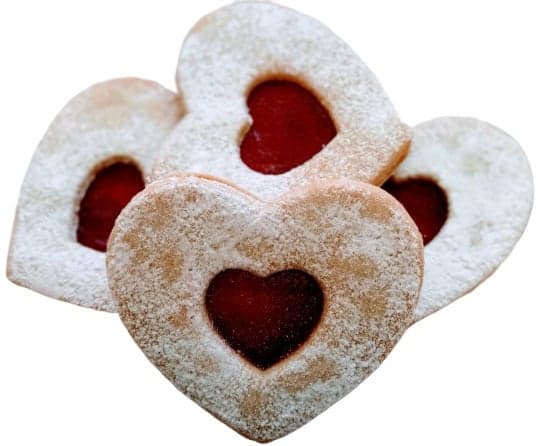 Merhaut's bakery Linz hearts 4 pcs