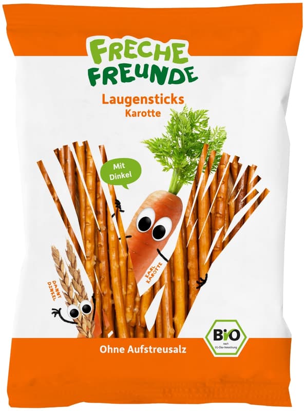 Freche Freunde BIO Špaldové tyčinky s mrkví