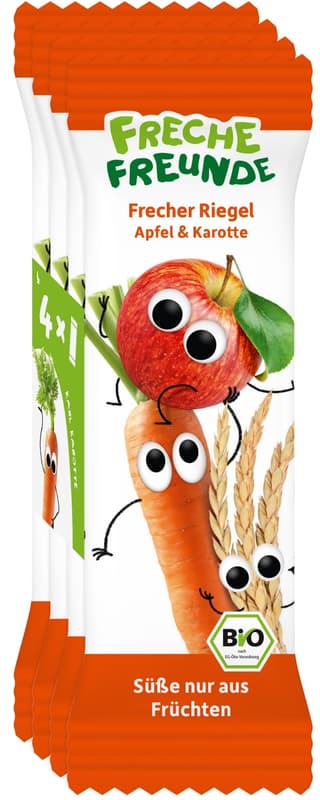 Freche Freunde BIO Fruit bar apple and carrot (4 × 23g)
