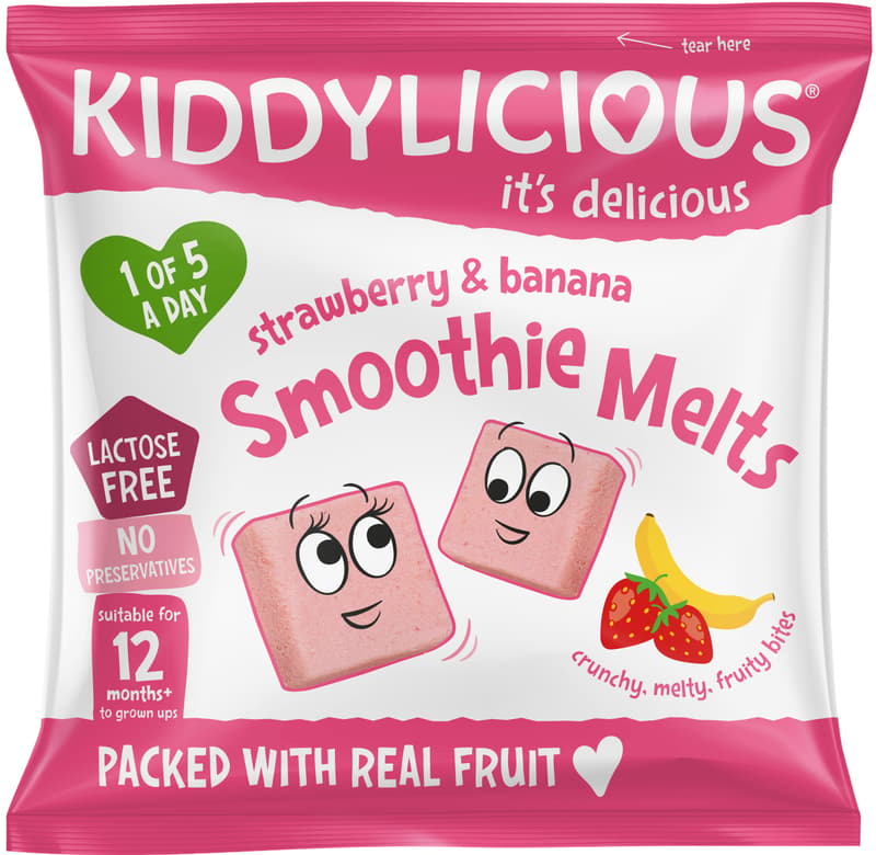 Kiddylicious Fruit pillows made of strawberries and banana