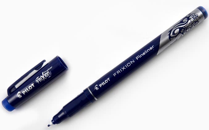 Pilot FriXion modrý gumovací liner, šířka stopy 0,45mm, šířka hrotu 1,3mm