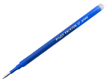 Pilot FriXion M, modrá náhradní náplň do rolleru, šířka stopy 0,35 mm, šířka hrotu 0,7 mm