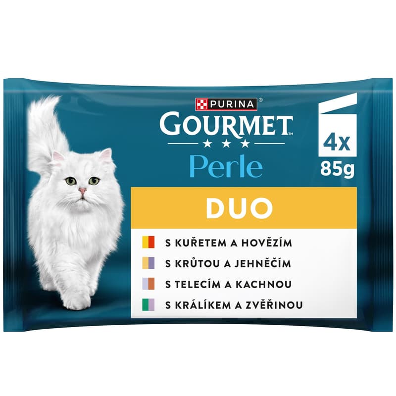 Gourmet Perle DUO kapsičky pro kočky 4×85 g