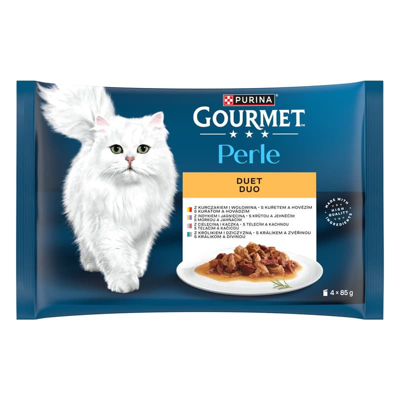 Gourmet Perle DUO kapsičky pro kočky 4×85 g