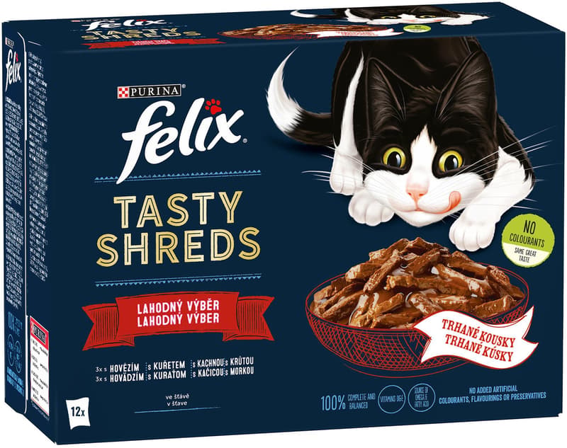 Felix Tasty Shreds delicious selection in juice (12 × 80g)