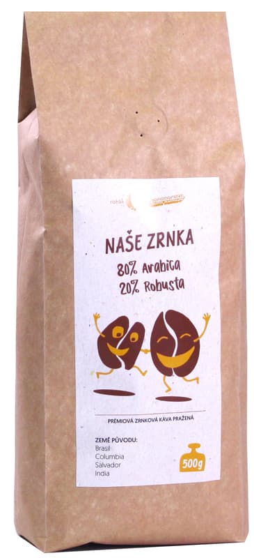 Rohlik.cz Naše Zrnka 80 % Arabica 20 % Robusta