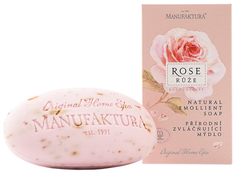 Manufaktura Vegetable soap with thermal salt, glycerine and rose