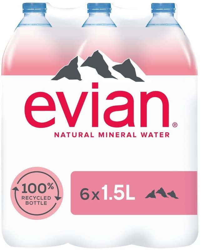 Evian mineral water (6x1,5l)