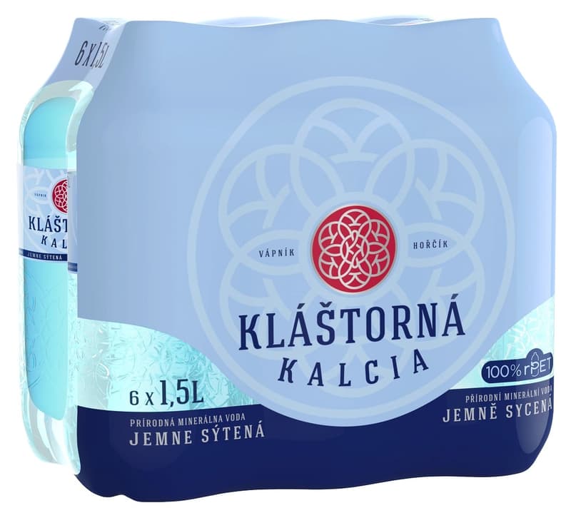 Kláštorná Kalcia Natural mineral water gently carbonated (6x1,5l)