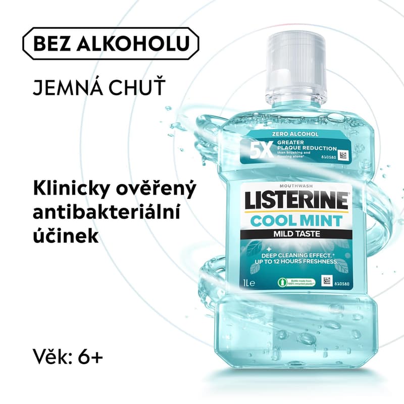 Listerine Cool Mint Mild Taste ústní voda