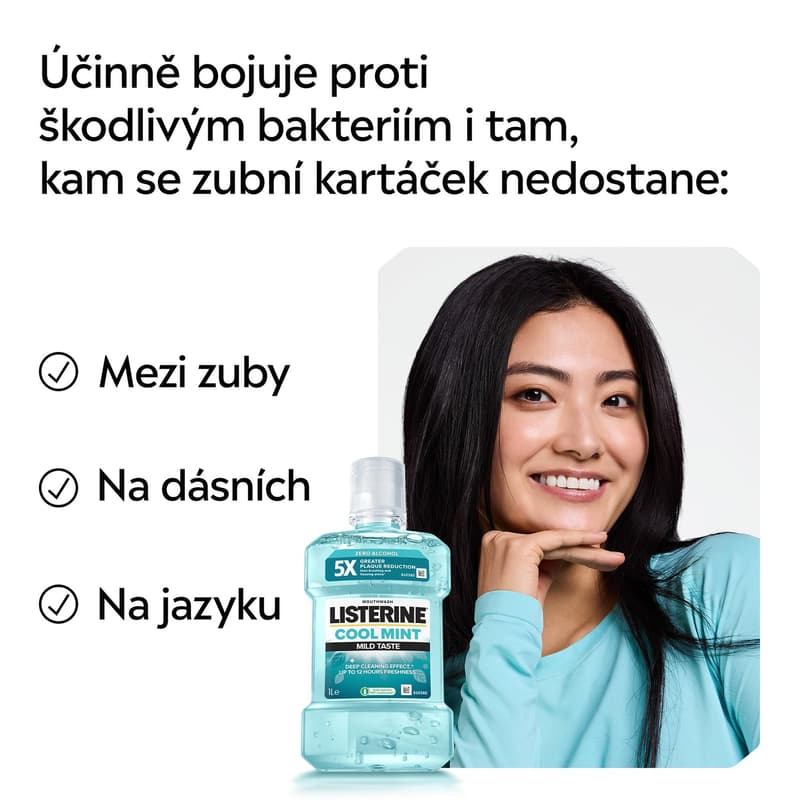Listerine Cool Mint Mild Taste ústní voda