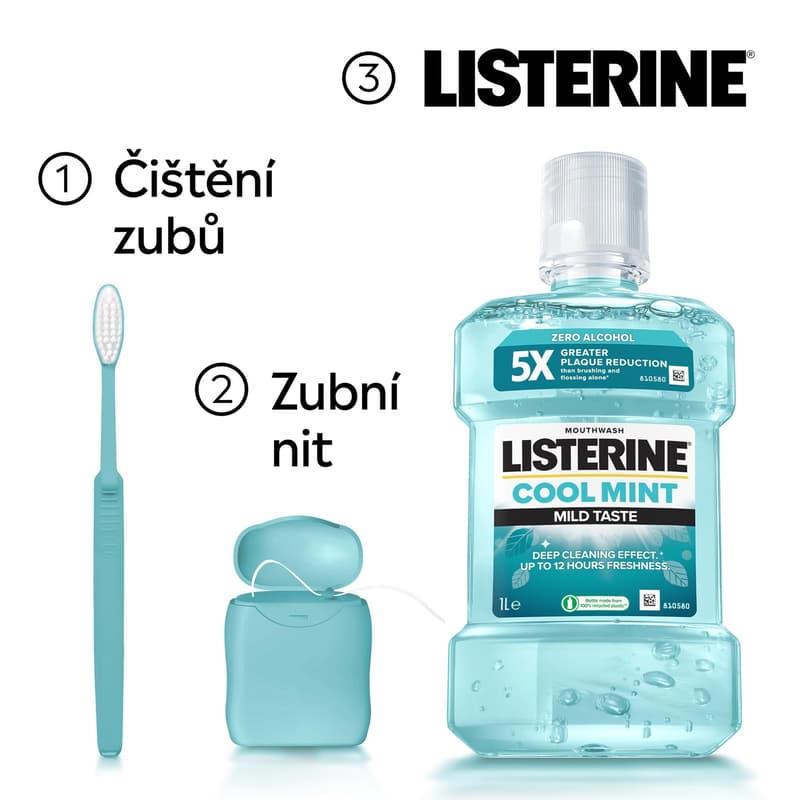 Listerine Cool Mint Mild Taste ústní voda