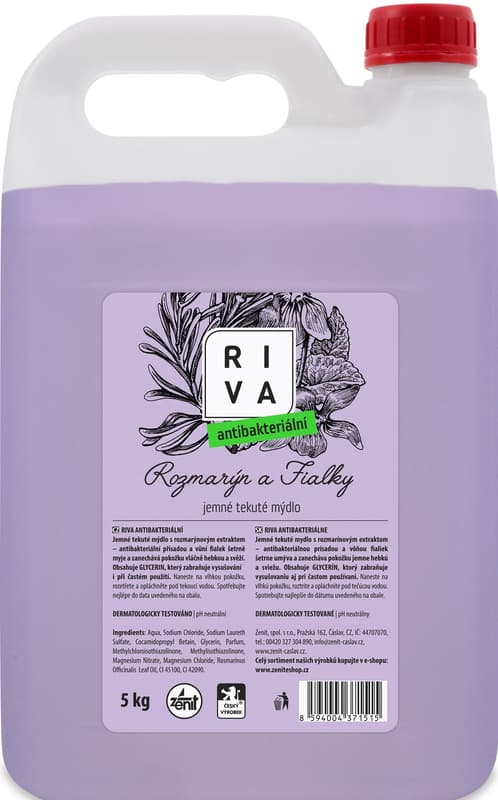 Riva Antibakteriální tekuté mýdlo rozmarýn a fialky