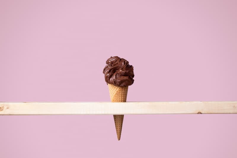 Crème de la Crème Ice cream with dark chocolate