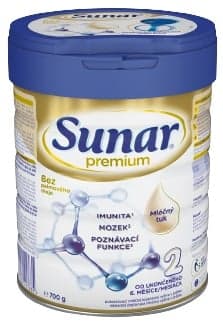 Sunar Premium 2 pokračovací kojenecké mléko