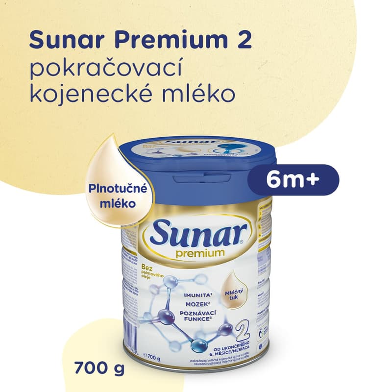Sunar Premium 2 pokračovací kojenecké mléko