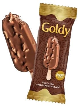 Miamo Goldy Čokoládová v mléčné belgické čokoládě s mandlemi