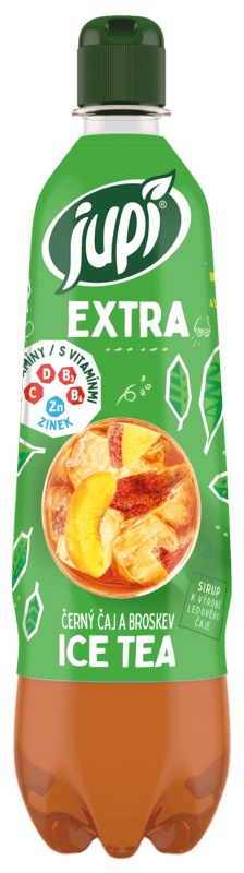 Jupí Extra černý čaj a broskev k přípravě Ice Tea