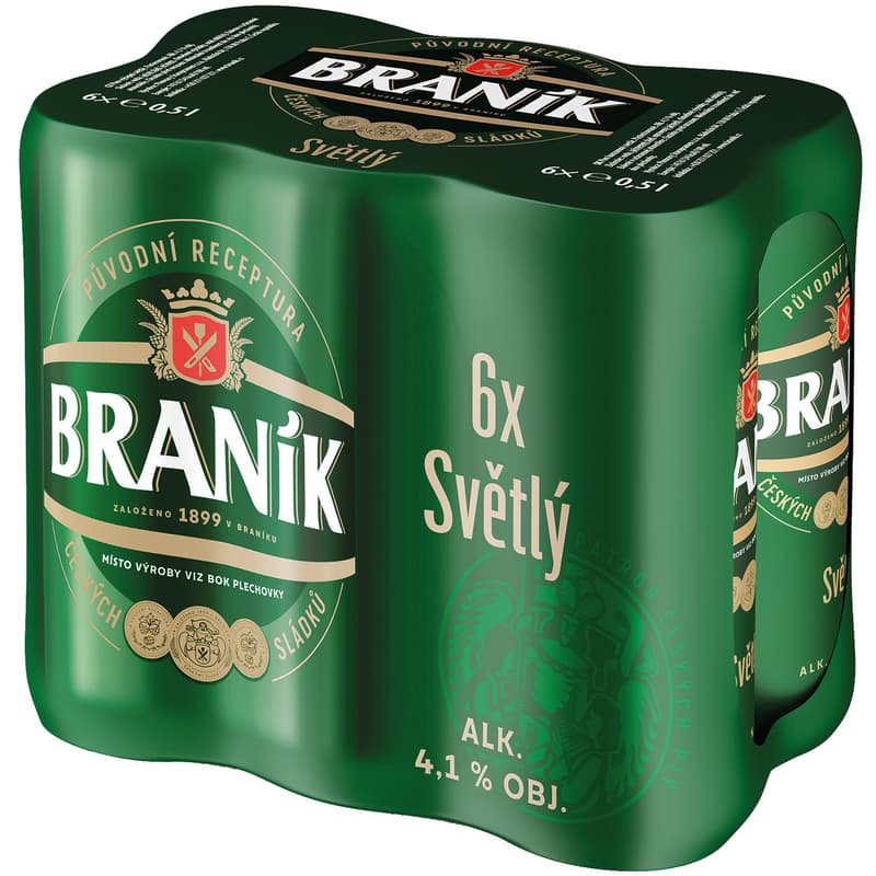 Braník Beer tap light 6×0,5 l